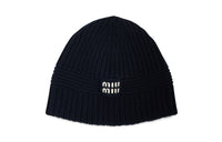 MIU MIU Fabric Beanies Women's Dark Blue