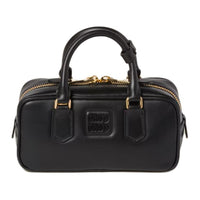 MIU MIU Arcadie Series Leather Handbag Women's Black