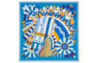 HERMES Silk Scarves Women's Blue