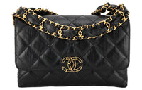 CHANEL Cow Leather Tofu Bag Handbag Shoulder Bag Women's Black