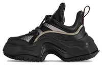 LOUIS VUITTON Slip Resistant Low Top Chunky Sneakers Women's Black