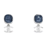 CHANEL Stud Earrings Women's Silver