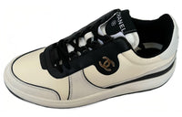 CHANEL Wear-Resistant Low-Top Skateboard Shoes Women's White Black