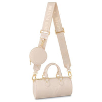 LOUIS VUITTON Bb Papillon Embossed Creme Beige