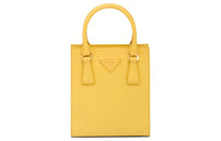 PRADA Saffiano Leather Shoulder Crossbody Handbag Women's Yellow