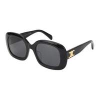 CELINE Plate Frame Round Sunglasses Women's Black