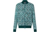 LOUIS VUITTON Graphic Cotton Knit Blouson Jackets & Coats Men's Blue