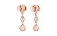 DIOR Metal Finish And Faux Crystal Hoop Earrings Women's Pink