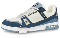 LOUIS VUITTON Trainer Low Top Skateboard Shoes Unisex Blue White
