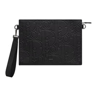 DIOR Leather Clutch Men's Black