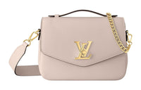 LOUIS VUITTON Grained Calfskin Handbag, Shoulder Bag, Crossbody Bag Regular Women's Light Pink