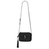 SAINT LAURENT Lou Camera Bag Crossbody Matelasse Leather Black