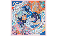 HERMES Silk Scarves Women's Pink