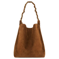 SAINT LAURENT Calfskin Shoulder Bag Women's Warm Caramel Cognac