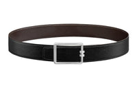 HERMES Togo Calfskin Double-Sided Leather Belt Buckle Leather Belts Men's Black Width: 3.8cm