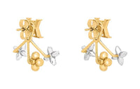 LOUIS VUITTON Zircon Earrings Women's Gold