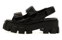 PRADA Triangle-logo Quilted Leather Sandals