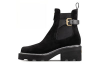 LOUIS VUITTON Beaubourg Short Chelsea Boots 4cm Women's Black