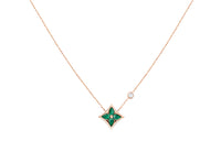 LOUIS VUITTON Color Blossom Bb Star Pendant Pink Gold Malachite And Diamond
