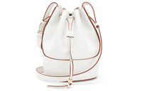 LOEWE Cow Leather Balloon Bag Bucket Bag Drawstring Bag Shoulder Bag Crossbody Bag Small Size Women's White