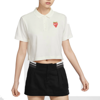 (WMNS) Nike Graphic Polo Shirt 'White Red' HQ1199-133