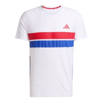 adidas Adizero Retro Running T-Shirt 'White Blue Red' JD7315