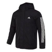 adidas 3-Stripes Fit Transition Jacket 'Black White' IP2537
