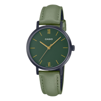 CASIO Minimalistic Watch Green LTP-VT02BL-3A