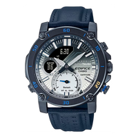 CASIO EDIFICE Waterproof Sports Sapphire Crystal Mens Blue Analog/Digital Combo ECB-20AT-2APR