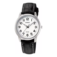 CASIO Waterproof Black/ White Analog LTP-1303L-7BV