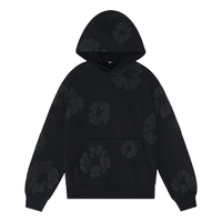 Denim Tears Cotton Wreath Hooded Sweatshirt 'Black Monochrome' 5650-1SS240106CWHS-BLAC