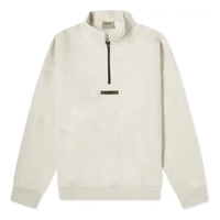 Fear of God Essentials Mockneck Half Zip Sweatshirt 'Light Heather Oatmeal' 192SP212042F