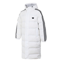 adidas Long Puffer Jacket Asia Sizing 'White Black' JJ4968