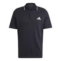 adidas Essentials Small Logo Piqu Polo Shirt 'Black' JE9023