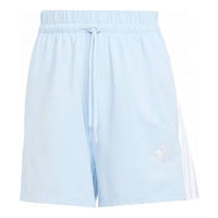 (WMNS) adidas Essentials 3-Stripes Cotton Shorts 'Glow Blue White' JD0911