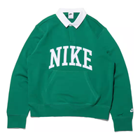 Nike Long-Sleeve Fleece Polo Top 'Green' FN3113-365