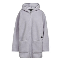 (WMNS) adidas Polar Fleece Long Hooded Track Top 'Purple' HM2840
