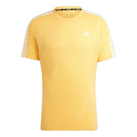 adidas Own the Run 3-Stripes T-shirt Asia Sizing 'Yellow' IK4990
