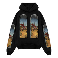Who Decides War x EST Gee Stained Glass Hoodie 'Black' WDWES637