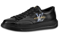 LOUIS VUITTON Beverly Hills Skateboard Shoes Men Low Top Black