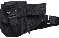 DIOR Saddle Cow Leather With Fabric Saddle Bag Crossbody Bag Sling Bag Fanny Pack Shoulder Bag Men's Black