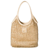 MIU MIU Ivy Silk One Shoulder Handbags Women's Gold