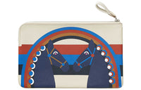 HERMES Carre Pocket Cow Leather Clutch Regular Women's Ecru