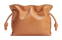 LOEWE Flamenco Calfskin One Shoulder Crossbody Clutches Mini Women's Warm Orange