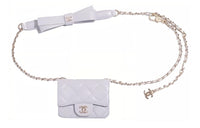 CHANEL 21K Winter Lambskin Fanny Pack Mini Women's Light Purple
