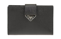 PRADA Calfskin Wallet Regular Women's Black