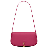 SAINT LAURENT Cow Leather Shoulder Bag Mini Women's Raspberry Pink