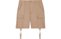 CELINE Cotton Linen Shorts With CELINE Straps