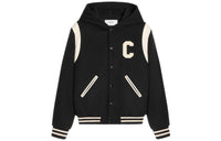 CELINE Hooded Cashmere Wool Teddy Jacket