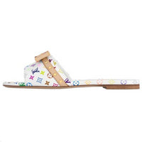 Takashi Murakami x LOUIS VUITTON 6AM Slide Slippers Women's White